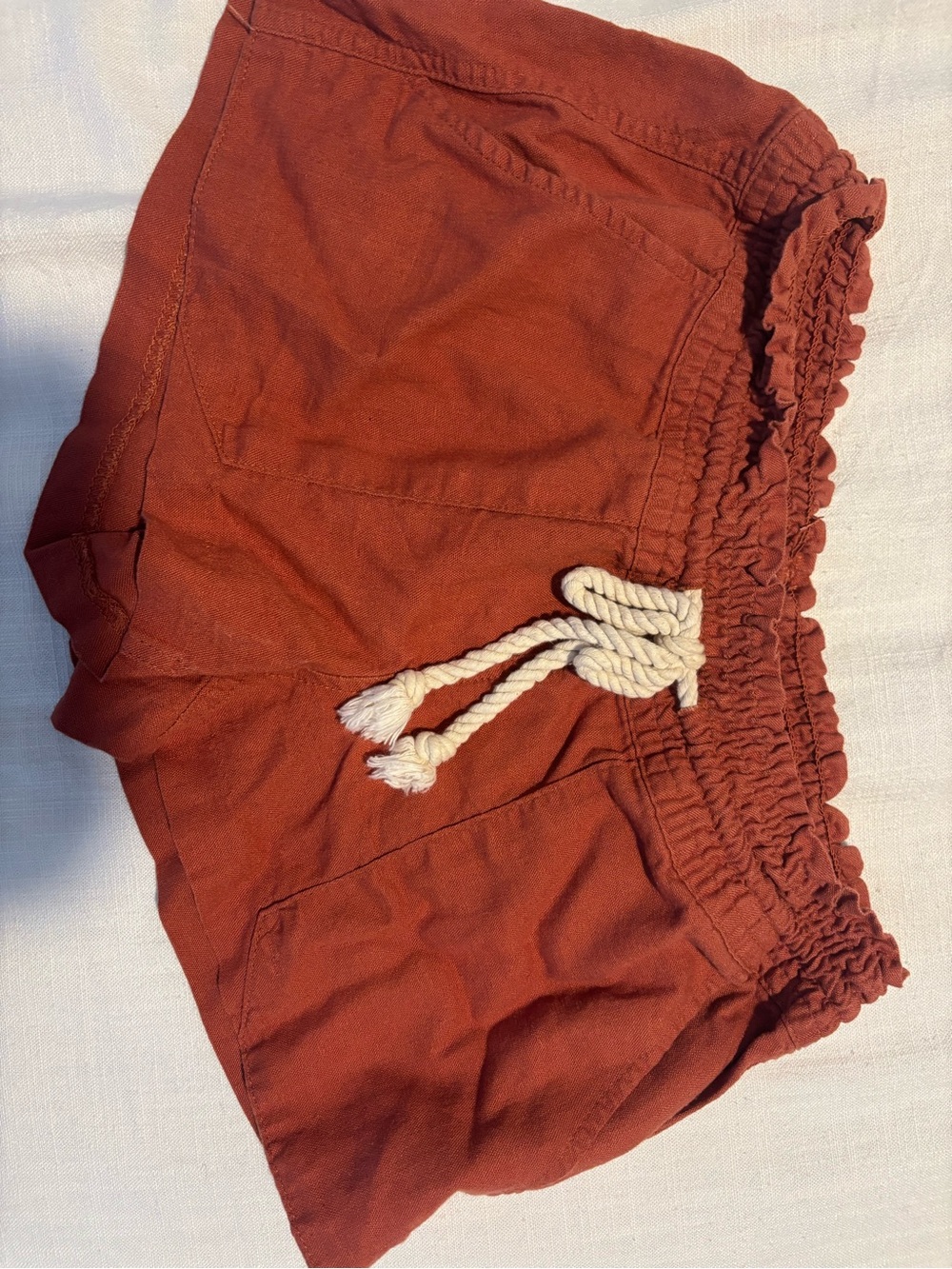 Roxy Women's Rust Drawstring Casual Shorts Size M